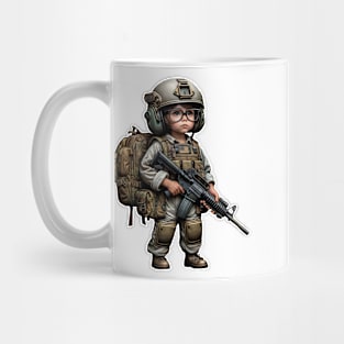 The Little Girl and a Gun Mug